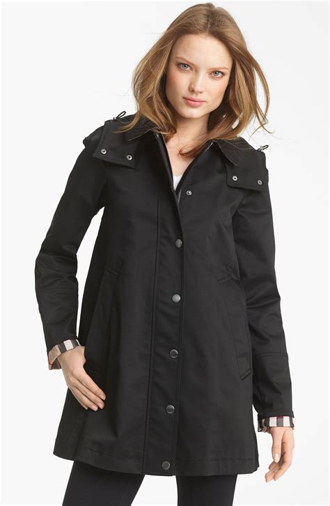 burberry brit bowpark raincoat|burberry women's raincoat with hood.